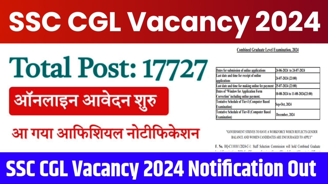 SSC CGL Vacancy 2024 Notification