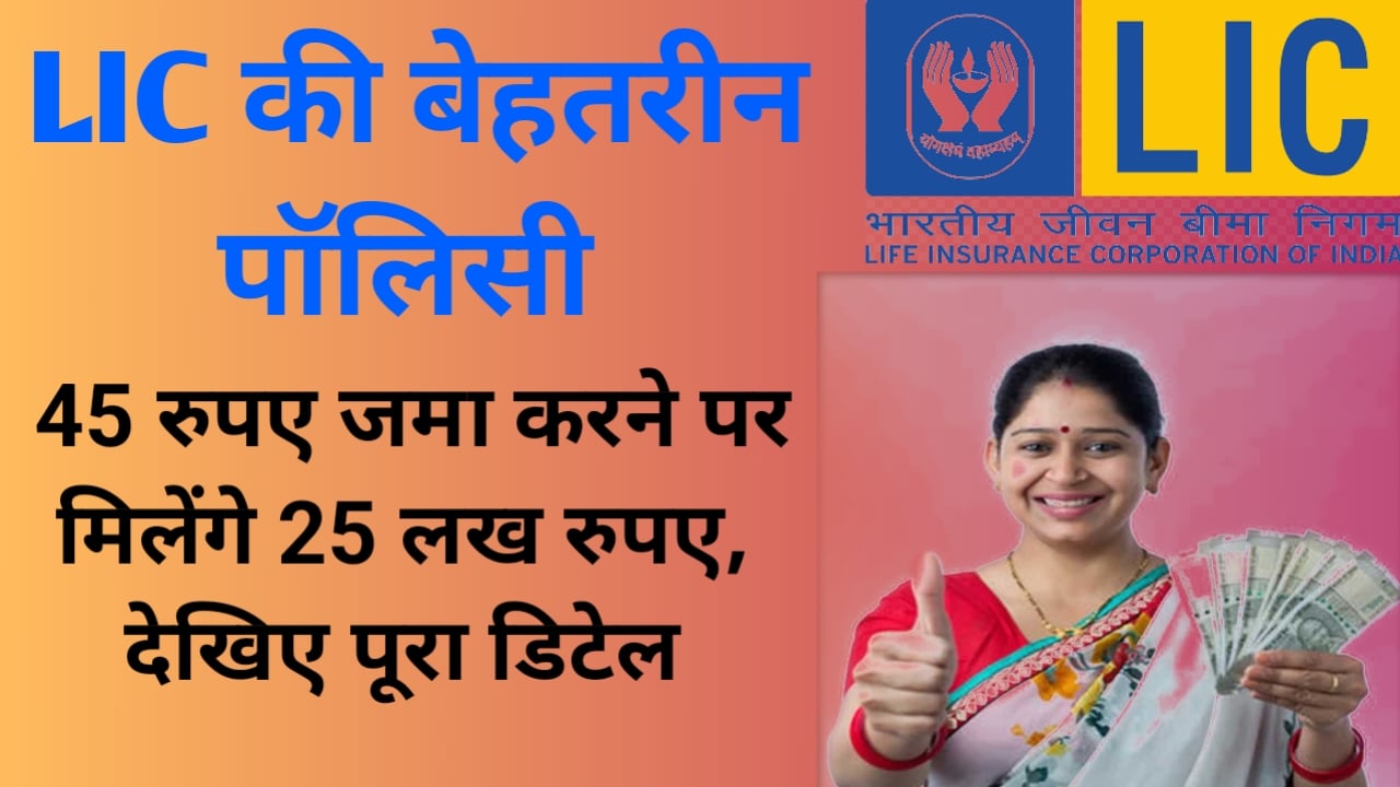 LIC Jeevan Anand Plan 2024 : एलआईसी की पॉलिसी में 45 रुपए जमा करने पर मिलेंगे 25 लख रुपए, देखिए पूरा डिटेल