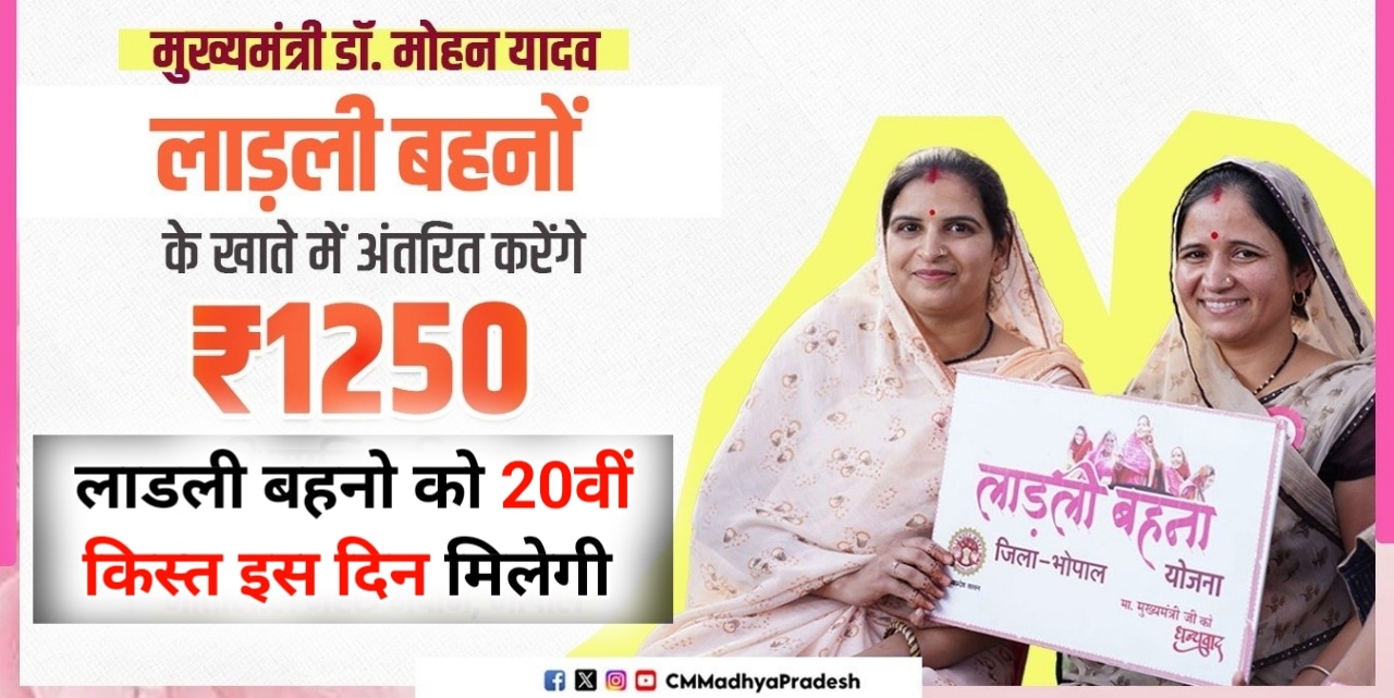 MP Ladli Behna Yojana 20th Kist